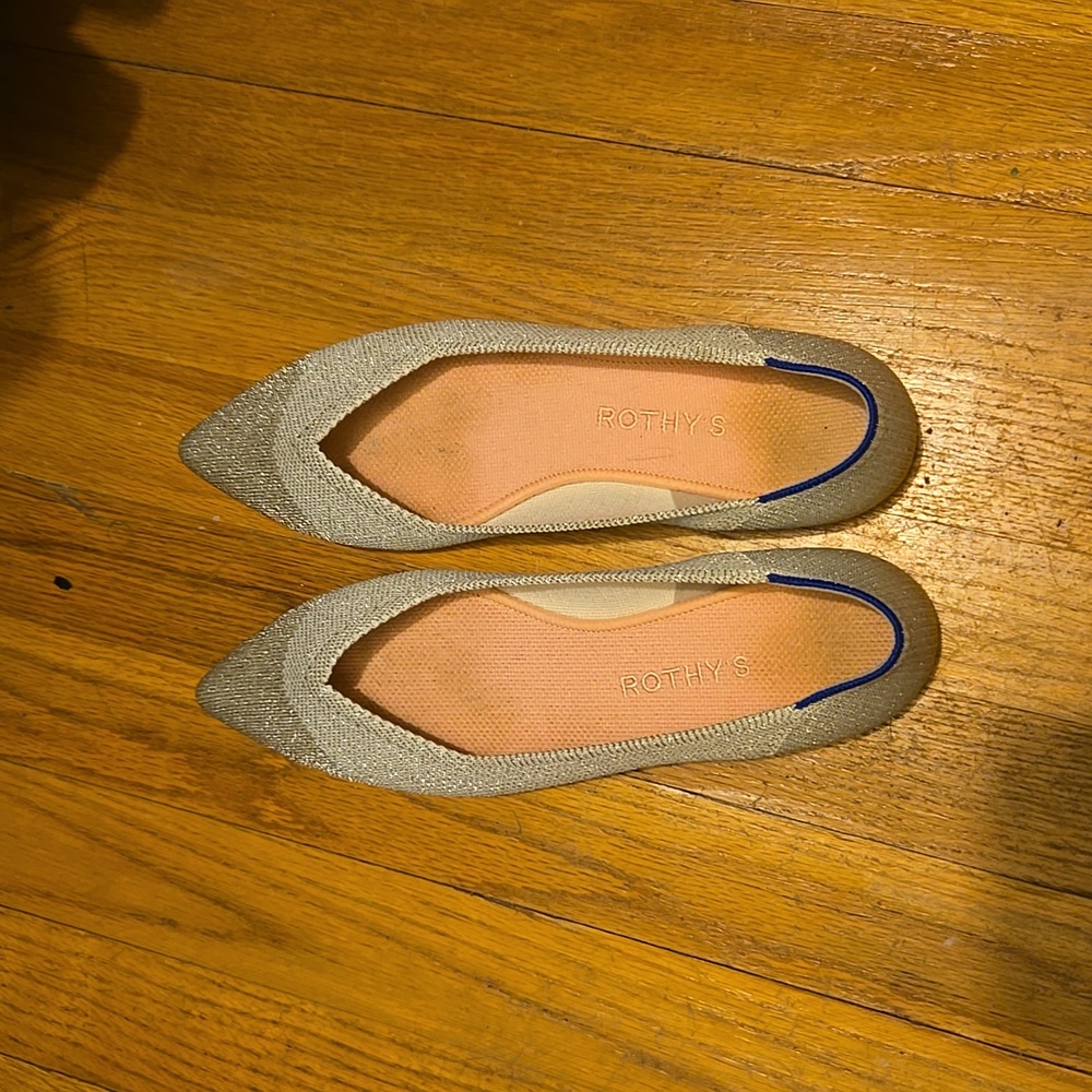 Rothys The Point Diamond Metallic 8.5